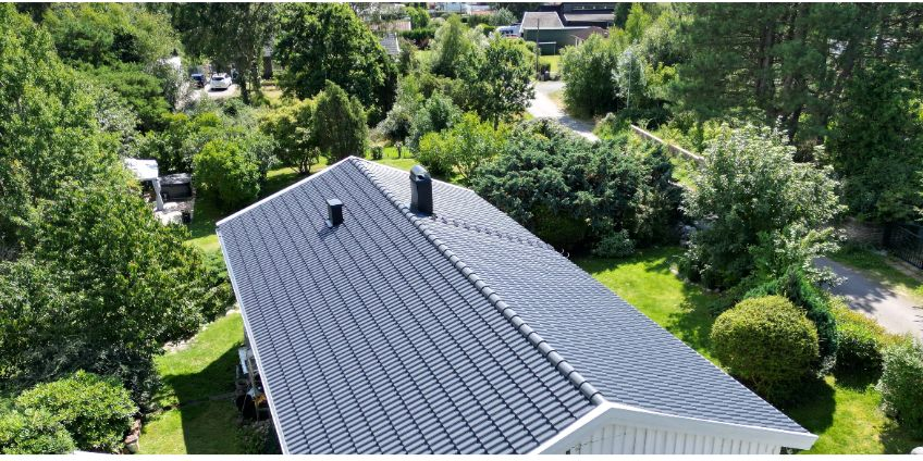 Villa med nytt tak